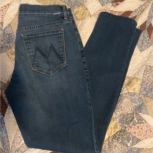 Mother high waisted looker skinny crop jeans • 28